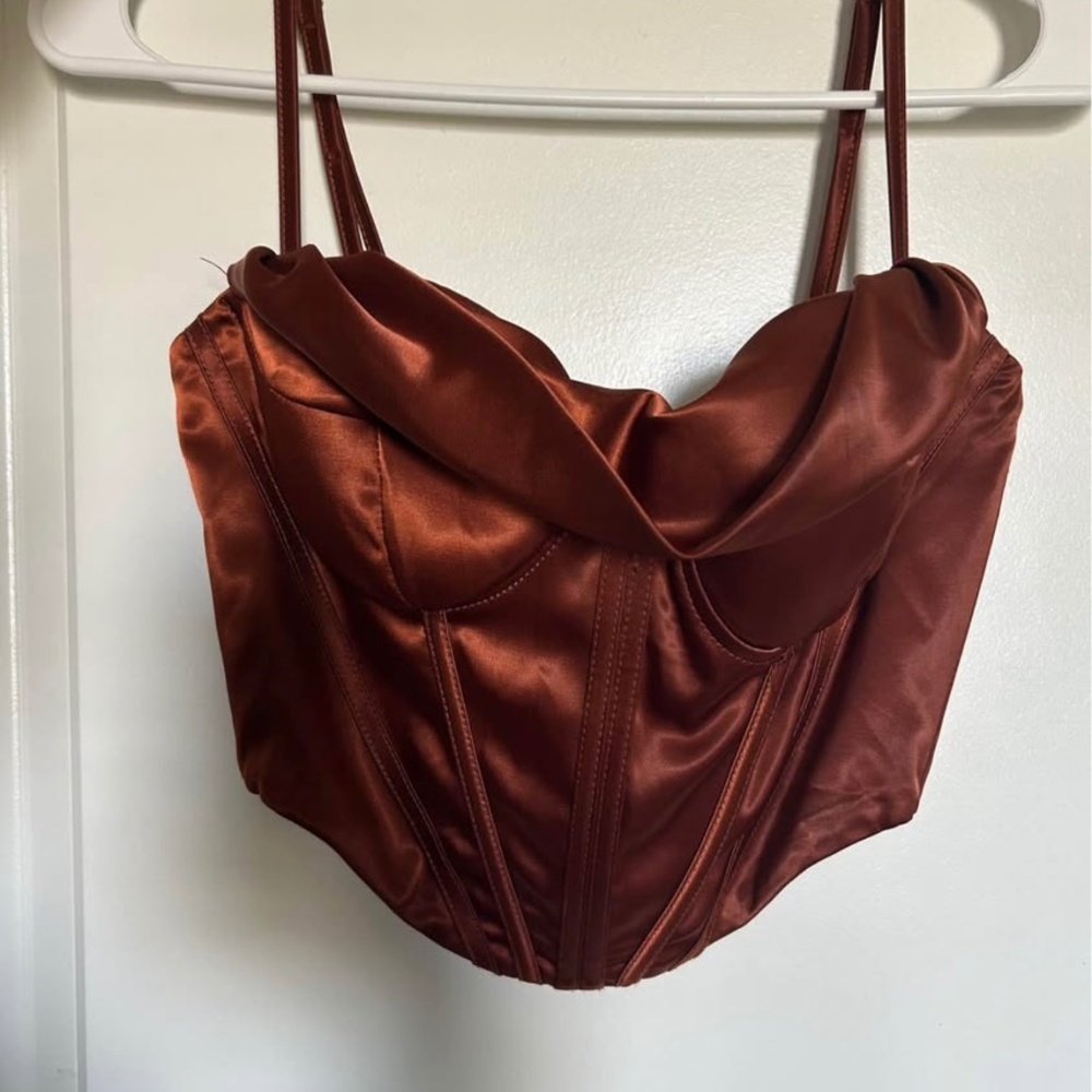 Satin corset top